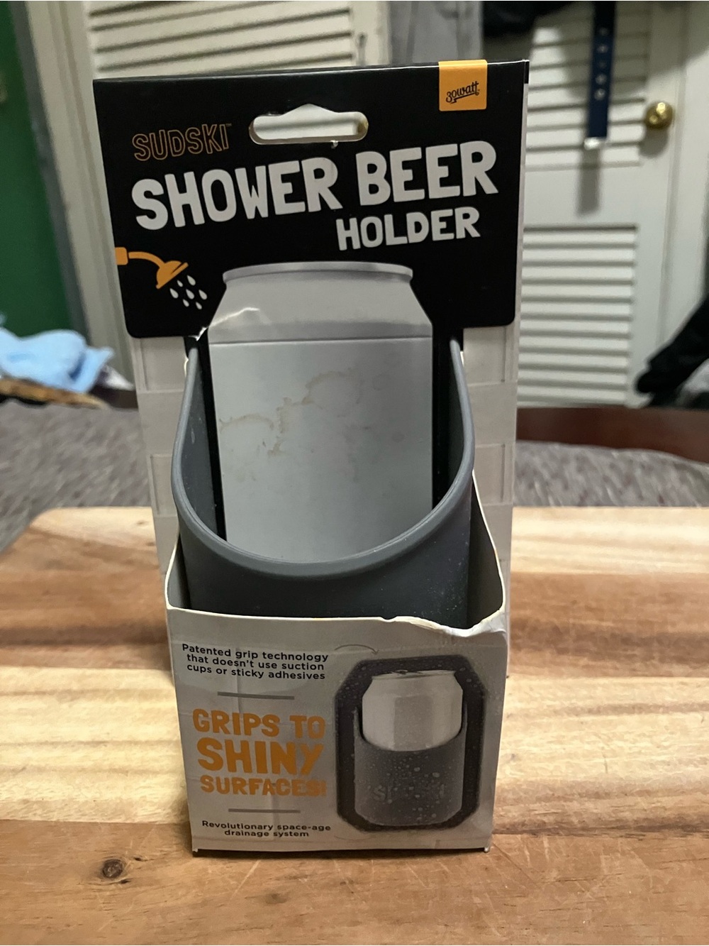 NIB 30 Watt Shower Beer Holder - Gray